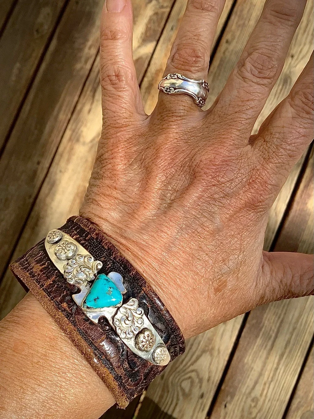 Thunderbird leather bracelet, up to 7โ wrist - Picture 1 of 10